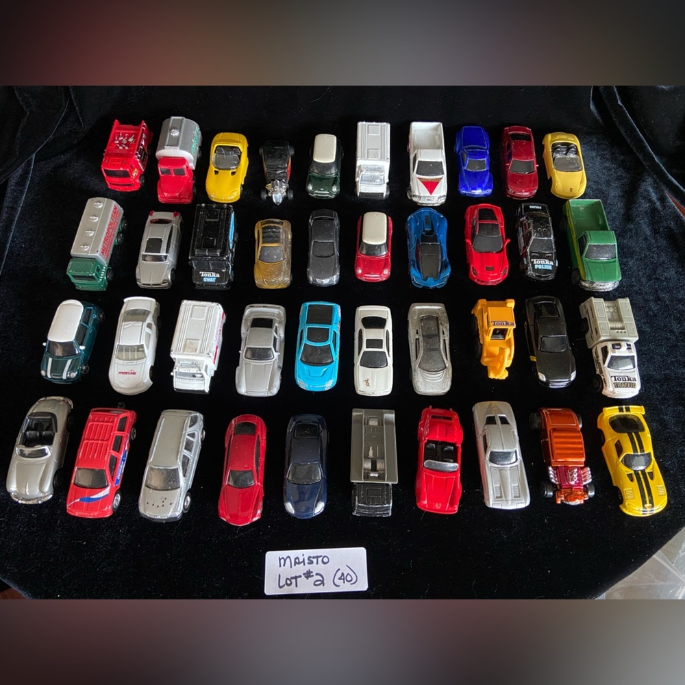Lot 2 - 40 MAISTO die cast CARS Various ages USED Toy Box Condition READ